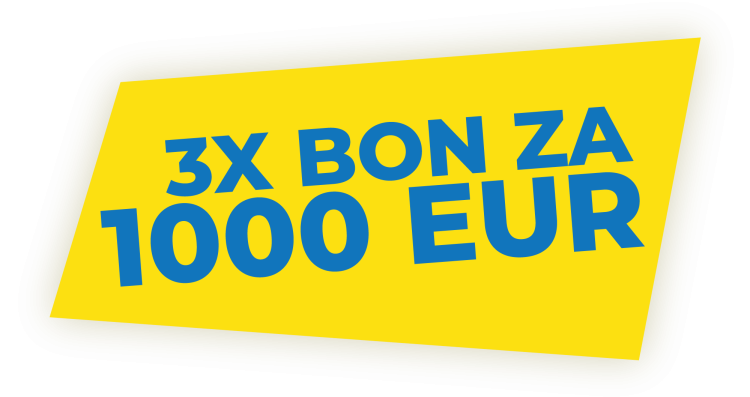 Nagradna igra 3x bon za 1000 eur